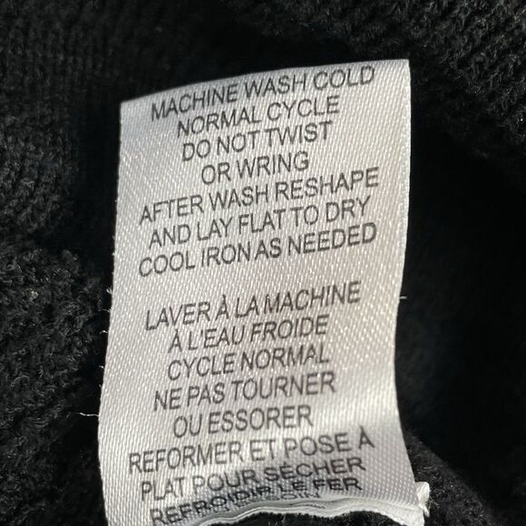 Industry Republic Clothing Ruffle Knit Mock Neck Sweater Women's Med Sheer Black - Picture 10 of 16